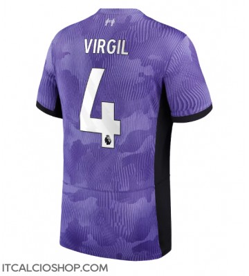 Liverpool Virgil van Dijk #4 Terza Maglia 2023-24 Manica Corta